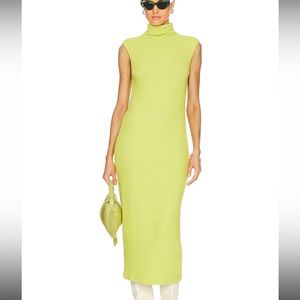 Enza Costa green knit dress